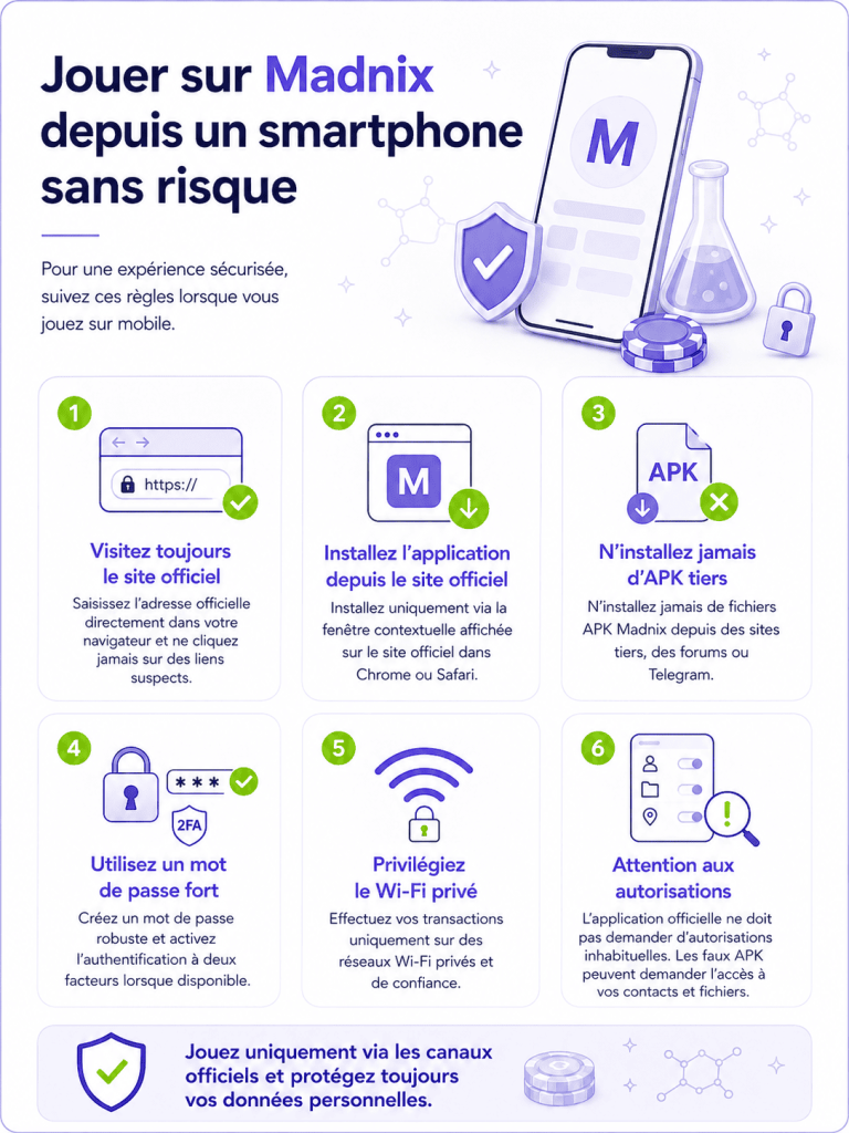 Jouer sur Madnix Casino depuis un smartphone